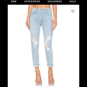 NWT AGOLDE Jamie Hi Rise in Evermore (Light Wash)